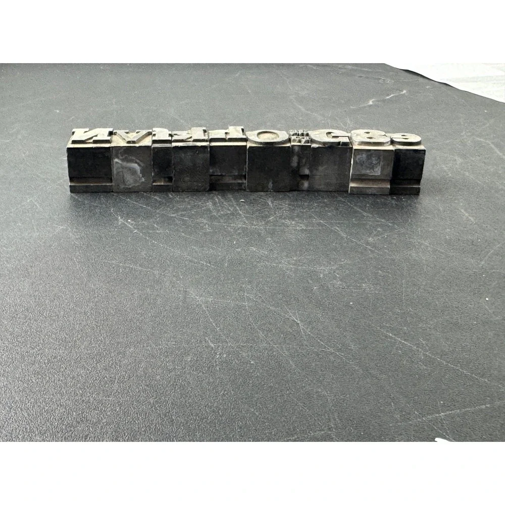Vintage Metal Letterpress‎ Printing Blocks Mixed Lot Typography Lead Type Stamps